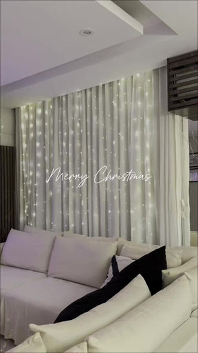 Cortina de LED 3x3 Metros: Iluminação Mágica para Festas, Casamentos e Natal
